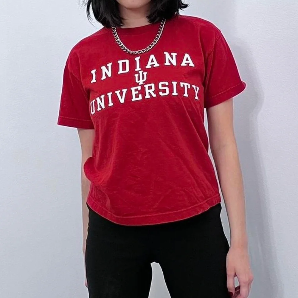 Indiana University IU baby tee football short sleeve vintage - Picture 2 of 2